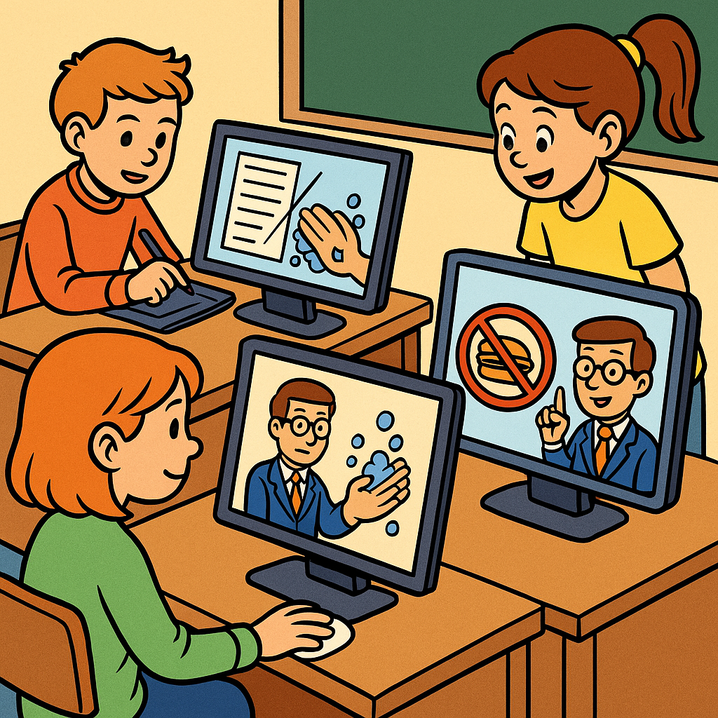 Žáci byli seznámeni s řádem PC učebny …